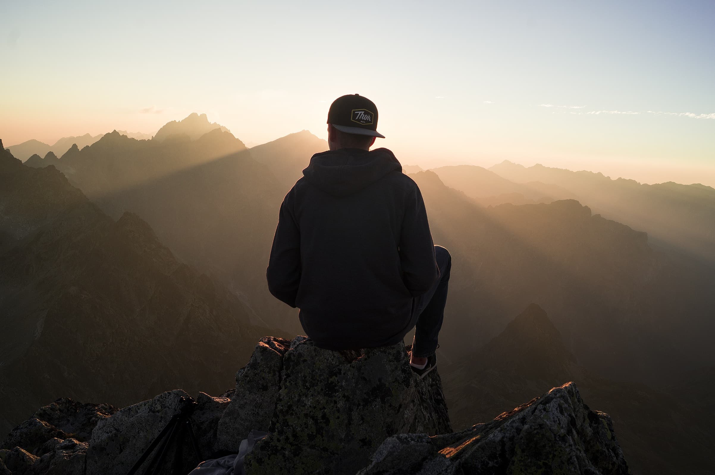 Sunrise over a quiet mountain path
